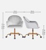 Novas Guest Chair In Grey Velvet  Finish