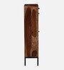 Novaska Sheesham Wood Shoe Cabinet in Rustic Teak Finish