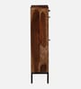 Novaska Sheesham Wood Shoe Cabinet in Rustic Teak Finish