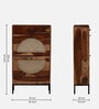 Novaska Sheesham Wood Shoe Cabinet in Rustic Teak Finish