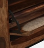 Novaska Sheesham Wood Shoe Cabinet in Rustic Teak Finish