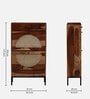 Novaska Sheesham Wood Shoe Cabinet in Rustic Teak Finish