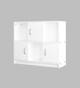 Novel Book Shelf in White Colour With Drawers