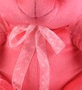 Novel Dark Pink Fur 11 x 1 x 6 Inch Teddy Bear with Bow