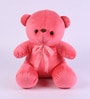 Novel Dark Pink Fur 11 x 1 x 6 Inch Teddy Bear with Bow