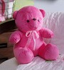 Novel Dark Pink Fur 11 x 1 x 6 Inch Teddy Bear with Bow