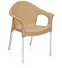 NS09SS Plastic Chair in Biscuit Finish, Set of 2