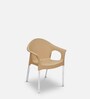NS09SS Plastic Chair in Biscuit Finish, Set of 2