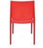 Novella NS08 Striped Plastic Chair in Bright Red Finish