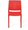 Novella NS08 Striped Plastic Chair in Bright Red Finish