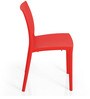 Novella NS08 Striped Plastic Chair in Bright Red Finish