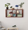 Zenith Wall Mounted Book Shelf in Columbian Walnut Finish