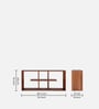 Zenith Wall Mounted Book Shelf in Columbian Walnut Finish