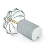 Crystelle Lotus Petal Glass Table Lamp Grey
