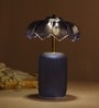 Crystelle Lotus Petal Glass Table Lamp Blue