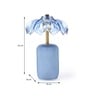Crystelle Lotus Petal Glass Table Lamp Blue