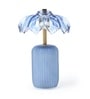 Crystelle Lotus Petal Glass Table Lamp Blue