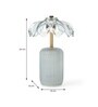 Crystelle Lotus Petal Glass Table Lamp Grey