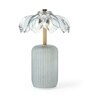 Crystelle Lotus Petal Glass Table Lamp Grey