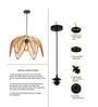 Novelty Handmade Bamboo Pendant Hanging Light (Beige)