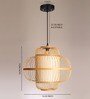 Novelty Handmade Bamboo Pendant Hanging Light in Beige Colour