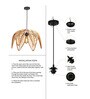 Novelty Handmade Bamboo Pendant Hanging Light in Beige Colour