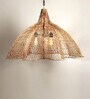 Novelty Handmade Bamboo Pendant Hanging Light in Beige Colour
