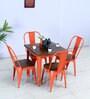 Novo 4 Seater Dining set in Orange Colour