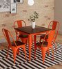 Novo 4 Seater Dining set in Orange Colour