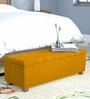Mexico Fabric Bench In Bold Yellow Colour With Storage
