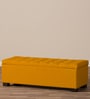 Mexico Fabric Bench In Bold Yellow Colour With Storage