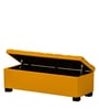 Mexico Fabric Bench In Bold Yellow Colour With Storage