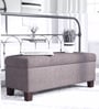 Mexico Fabric Bench In Light Grey Colour With Storage