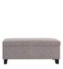 Mexico Fabric Bench In Light Grey Colour With Storage