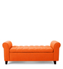 Nowia Recamier With Storage In Vivid Orange Colour