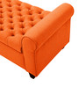 Nowia Recamier With Storage In Vivid Orange Colour