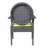 Nowra Wicker Table And Chair (With 4 Chair) Set In Grey Finish