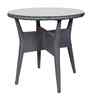 Nowra Wicker Table And Chair (With 4 Chair) Set In Grey Finish