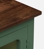 Noyes Mango Wood 4 Door Cabinet In Green Colour
