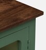 Noyes Mango Wood 4 Door Cabinet In Green Colour