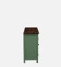 Noyes Mango Wood 4 Door Cabinet In Green Colour
