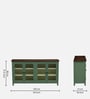 Noyes Mango Wood 4 Door Cabinet In Green Colour