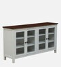 Noyes Mango Wood 4 Door Cabinet In White Colour