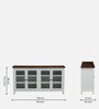 Noyes Mango Wood 4 Door Cabinet In White Colour