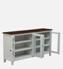Noyes Mango Wood 4 Door Cabinet In White Colour
