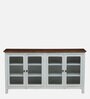 Noyes Mango Wood 4 Door Cabinet In White Colour