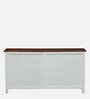 Noyes Mango Wood 4 Door Cabinet In White Colour
