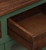 Noyes Mango Wood Cabinet In Green Colour With Drawers