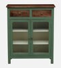 Noyes Mango Wood Cabinet In Green Colour With Drawers