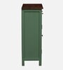 Noyes Mango Wood Cabinet In Green Colour With Drawers